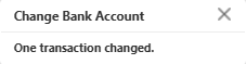 Confirmation message at the bottom of the Unposted Transactions page